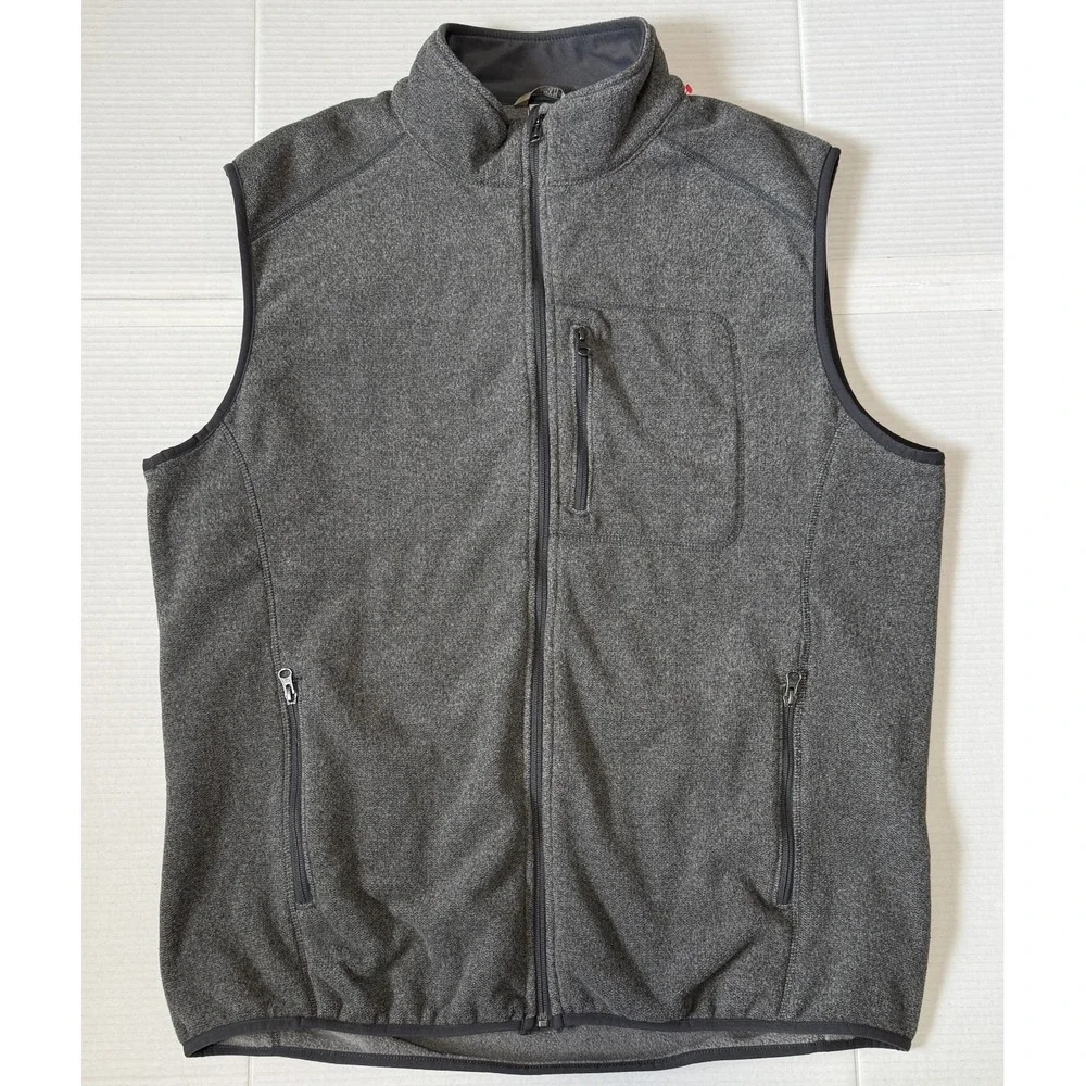DULUTH TRADING CO - Men's  Gray Fleece Full Zip Vest - Size XL/T - X-Large Tall‎